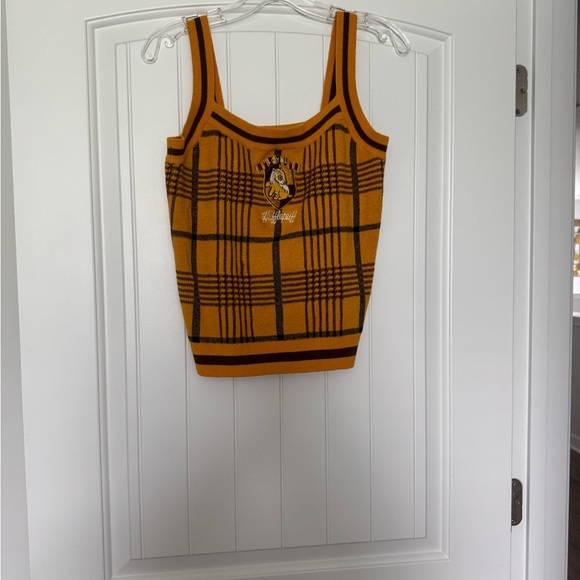 Warner Bros. Mustard and Black Checkered Tank Top - Picture 1 of 4